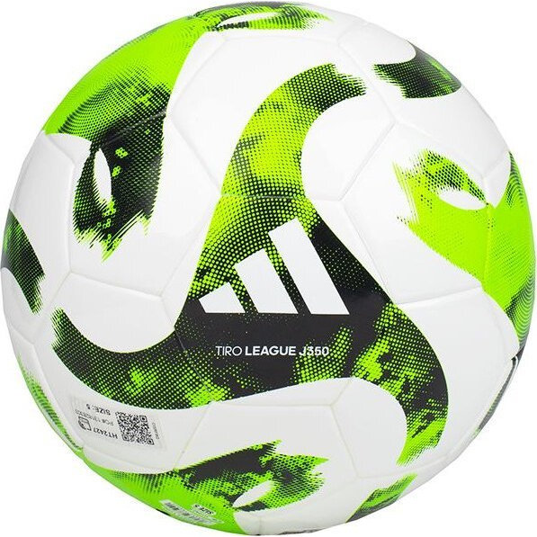 Adidas Piłka nożna Tiro Junior 350 League biało-zielona HT2427 r. 5
