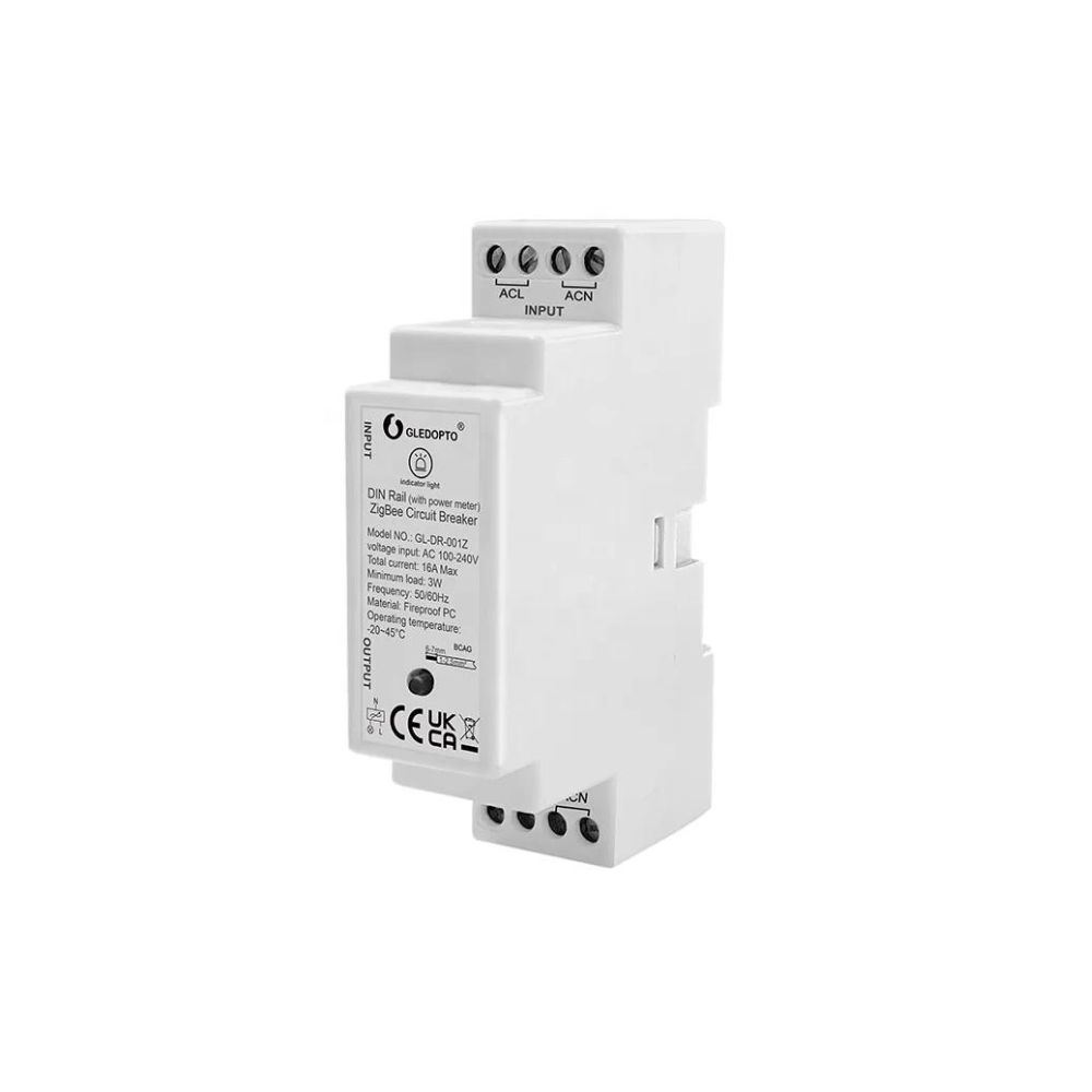 Gledopto Tuya Zigbee 16A DIN-sínre szerelhető relémodul (DR001Z-TUYA-ZB) (DR001Z-TUYA-ZB)