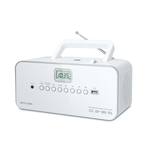 Přenosné rádio Muse M-28RDW AM/FM, CD/MP3, USB port, - na baterie a 220V