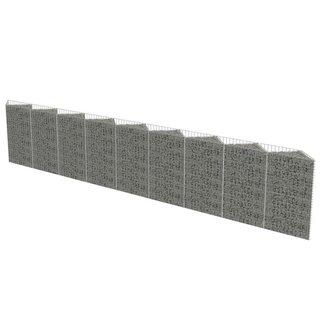 horganyzott acél gabion fal 630 x 30 x 100 cm (143573)