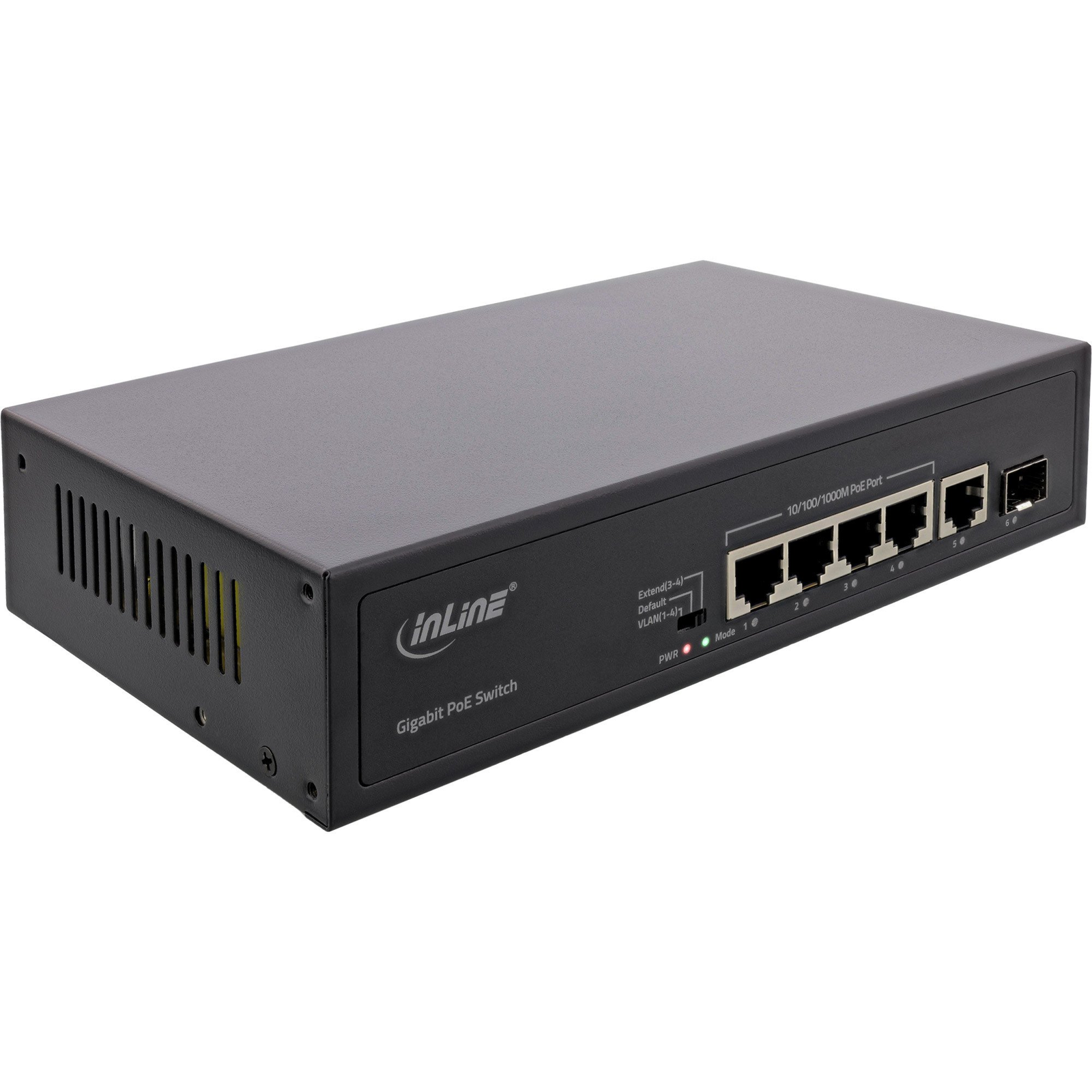 InLine 32305R sieťový prepínač Nespravované Gigabit Ethernet (10/100/1000) Podpora napájania cez Ethernet (PoE) Čierna