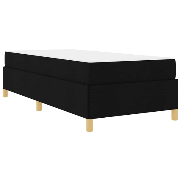 Pat cu arcuri Altele Negru și Alb 90 x 200 cm țesătură