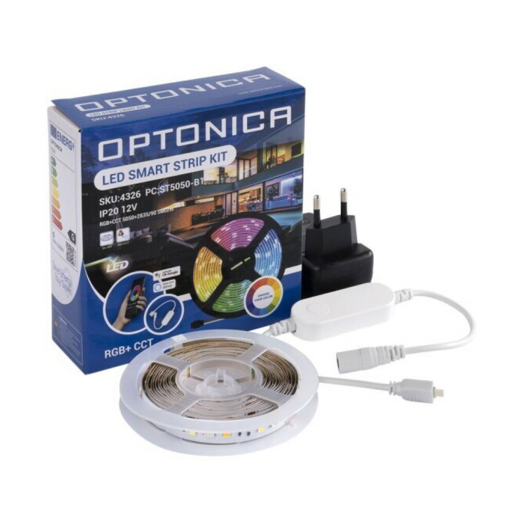 Optonica ST4326 Beltéri LED Szalag 3m - RGBW + Adapter + WIFI vezérlő (ST4326)