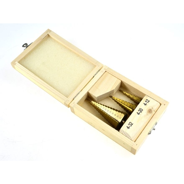 Wiertło AWTools stopniowe walcowe 4 6 10 12 14 16 8 18 20 30 32 22 24 28 26mm zestaw (AW40998)