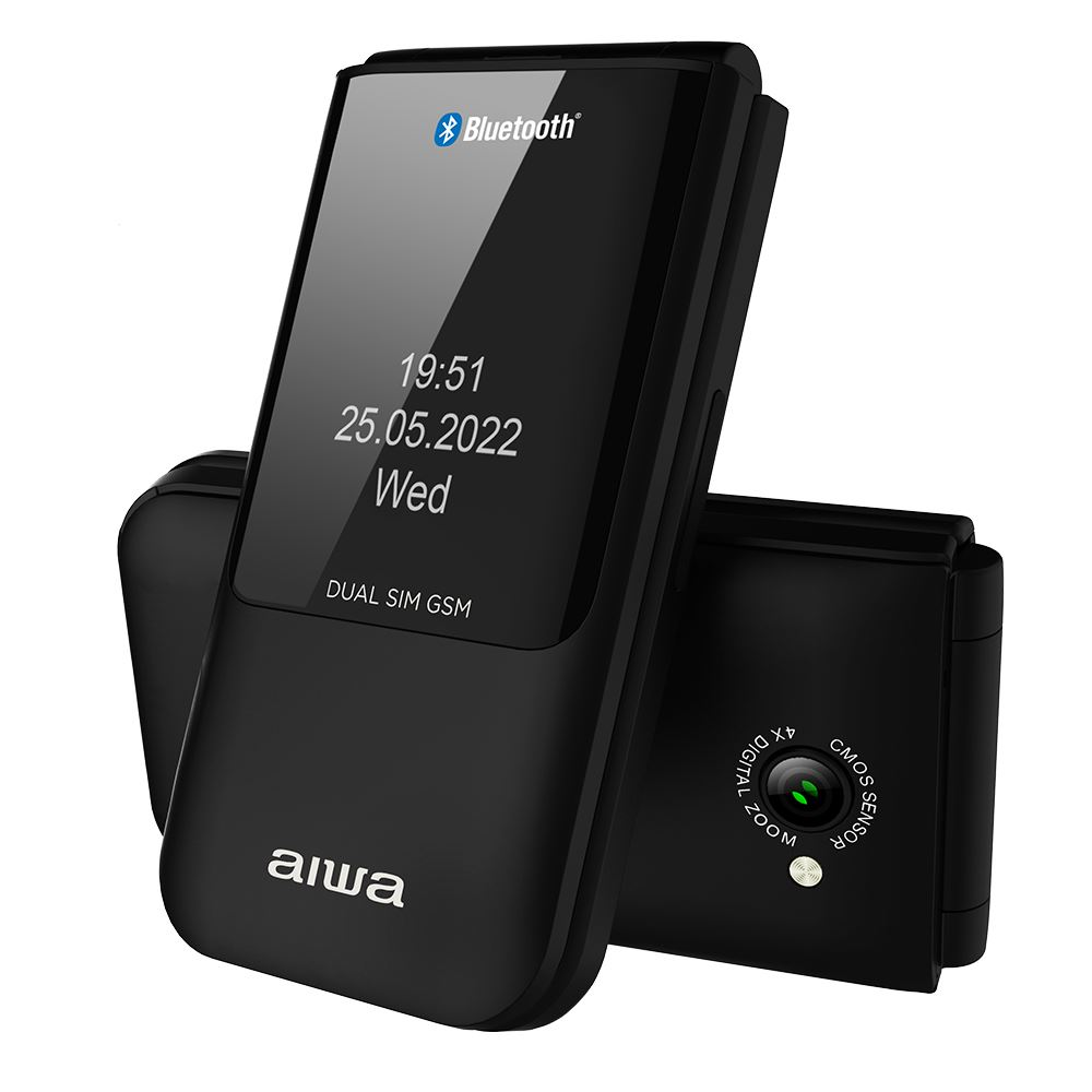 Aiwa FP-24BKMKII 2,4" Dual SIM kihajtható mobiltelefon fekete