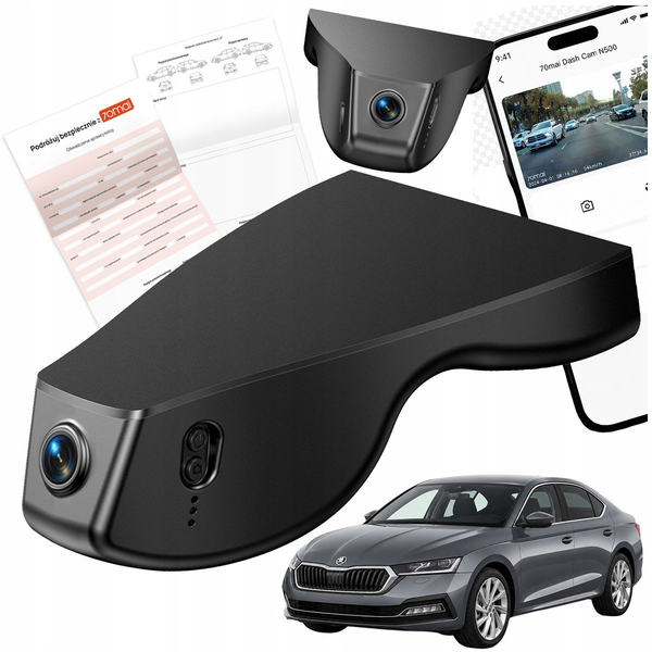 70mai Autós kamera N500 elöl-hátul 3K 1080P WiFi Skoda Octavia - Szürke
