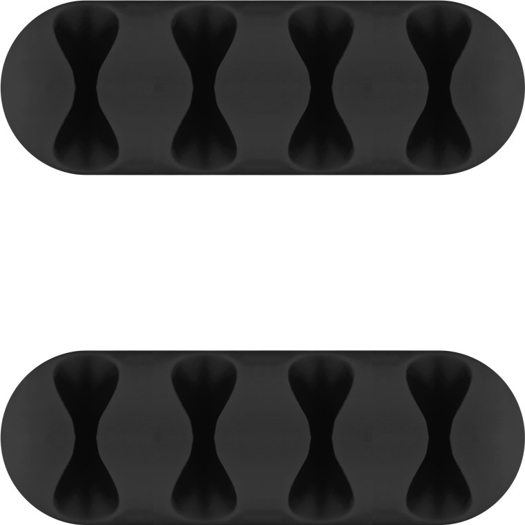 Goobay 4-utas kábelrendező 2db - Fekete (70406)