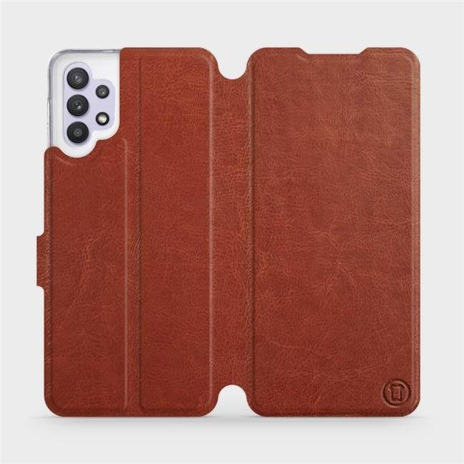 Flip case for Samsung Galaxy A32 5G in Brown&Gray with grey interior (5903516614196)