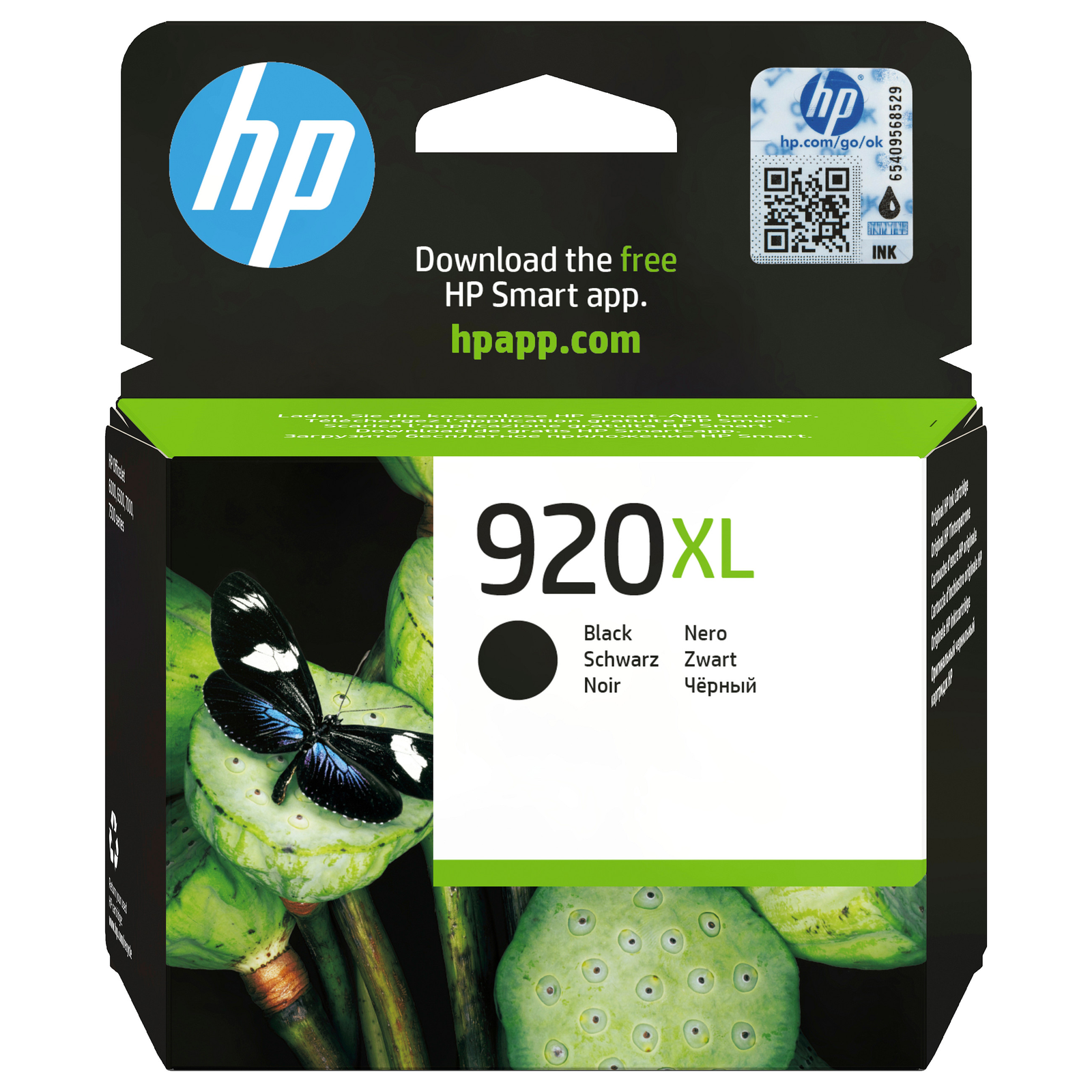 HP 920XL High Yield Black Original Ink Cartridge tintapatron 1 db Nagy (XL) kapacitású (CD975AE#BGX)