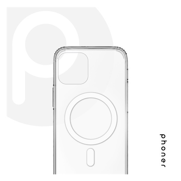 Phoner Apple iPhone 12/12 Pro Magsafe szilikon tok, átlátszó (71744)