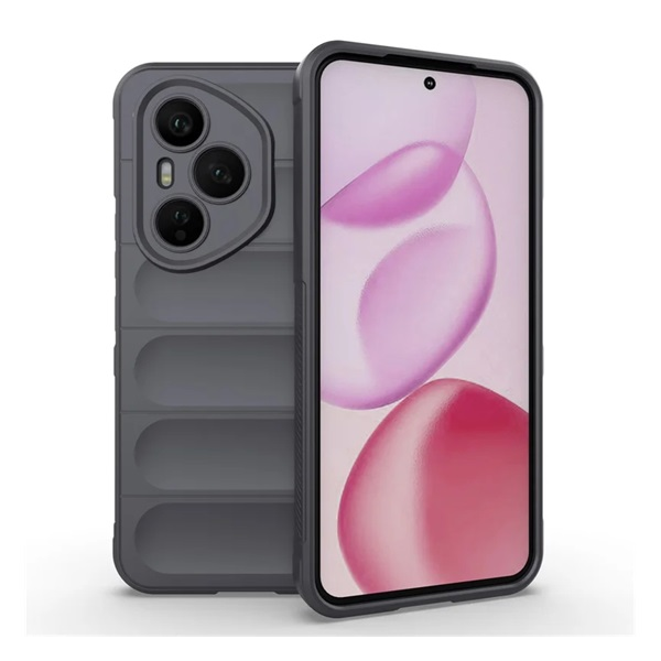 Szilikon telefonvédő (ütésállóság, kameravédő, 3D) SÖTÉTSZÜRKE Honor 400 Pro "Gigapack csomagolás" (GP-170351)