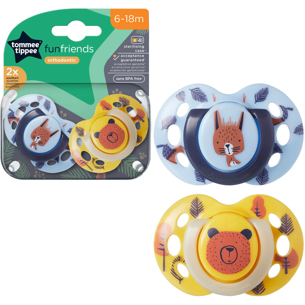 Залъгалка Tommee Tippee Closer to Nature Fun 6-18 месеца 2 бр