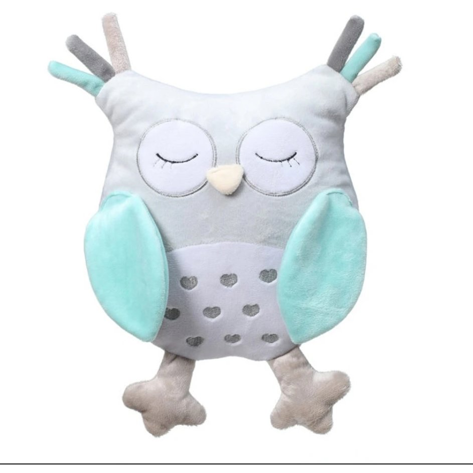 BabyOno Sofia Csörgő plüss bagoly, menta (5901435409473)