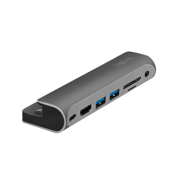 Logilink USB 3.2 Gen1 dokkolóállomás, 7-portos, PD, iPadhez, alumínium (UA0385)