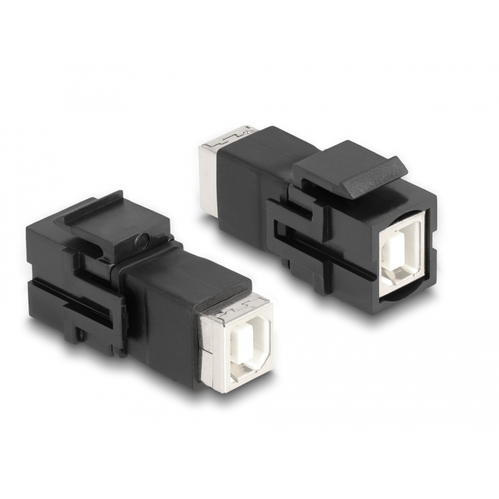 Delock Keystone Module USB 2.0 Type-B jack - USB 2.0 Type-B jack fekete (86600) (86600)