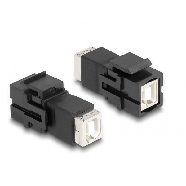 Keystone Modul USB 2.0 Typ-B Buchse zu USB 2.0 Typ-B Buchse schwarz
