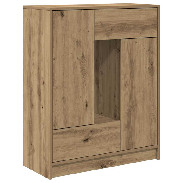 kézműves tölgy komód fiókokkal és ajtókkal 73x31x90 cm