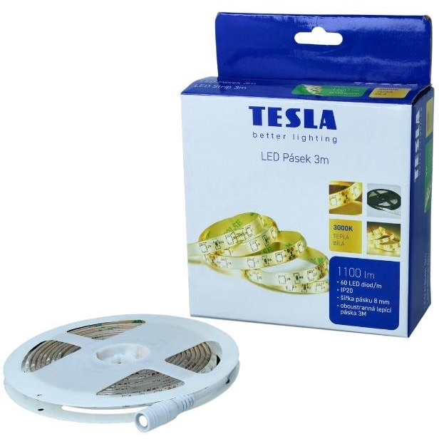 Tesla 60LED/ m, 3m + 1,5m, 8mm, 3000K, SMD2835, IP20 (ST603M30-1)