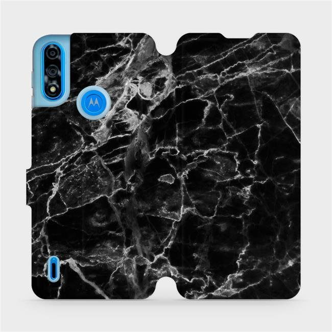 Flip case for Motorola Moto E7 Power - V056P Black Marble (5903516685110)