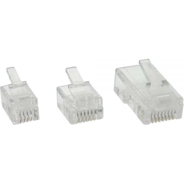 InLine 73096 kabelsamler RJ-12 Transparent, Hvid