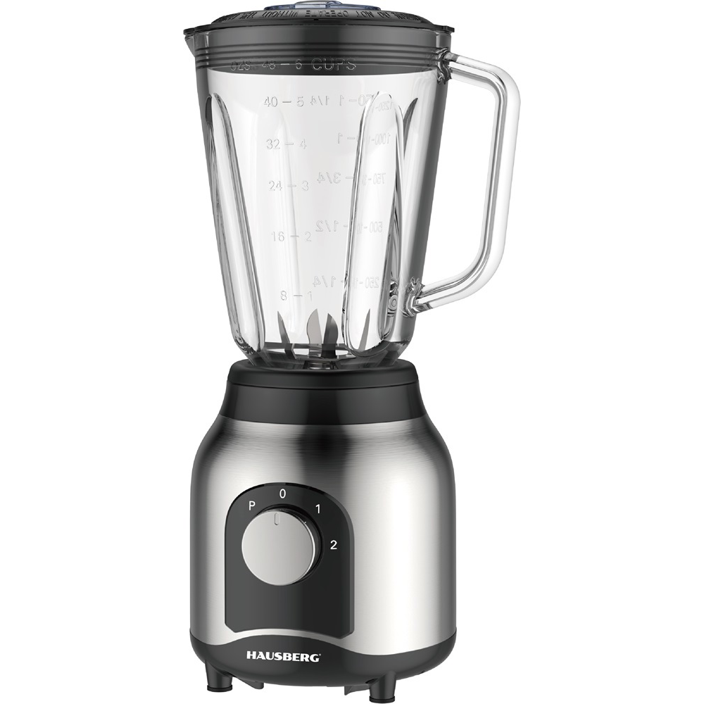 Hausberg HB-7762 Elektromos Turmixgép 1,5L / 600 Watt - Fekete (HB-7762)