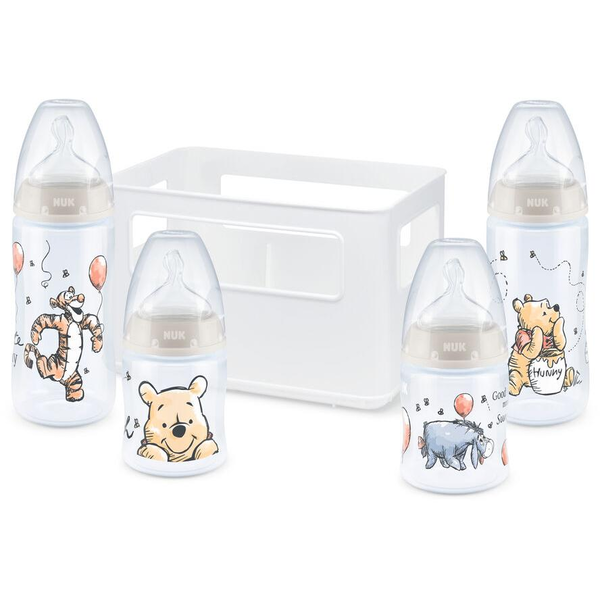 Комплект бебешки шишета Nuk Winnie 2 x 150 ml 2 x 300 ml 4 бр.