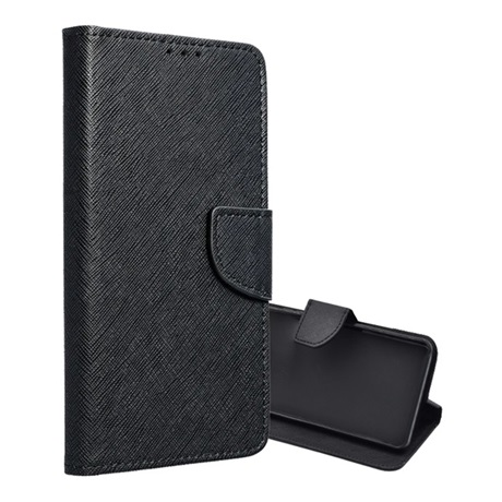 Gigapack Samsung Galaxy A15 (SM-A155) kártyazsebes, textil hatású fliptok fekete (GP-151889)