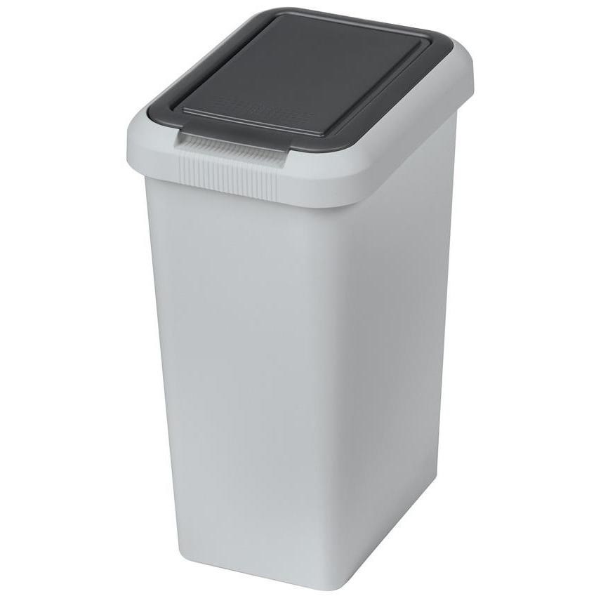 Tontarelli Touch & Lift Szemétkosár, 10 l, világosszürke/antracit (8009404263426)