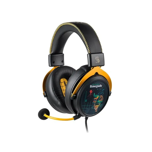 A4-Tech Bloody M595 Renegade Midnight USB fekete-sárga gamer headset (A4TSLU47738)