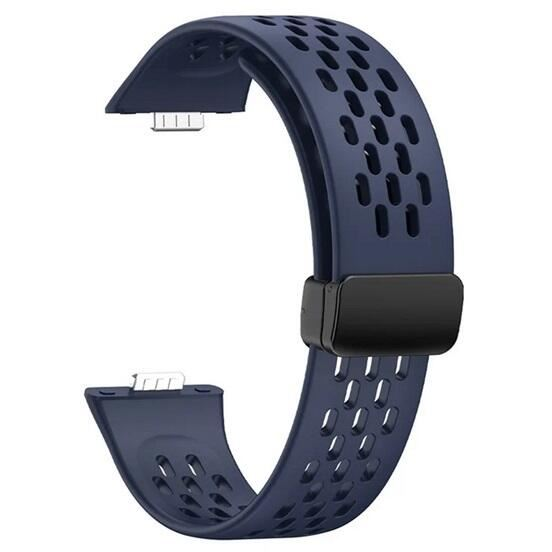 Gigapack Huawei Watch Fit 3 lyukacsos szilikon pótszíj sötétkék (GP-159417)