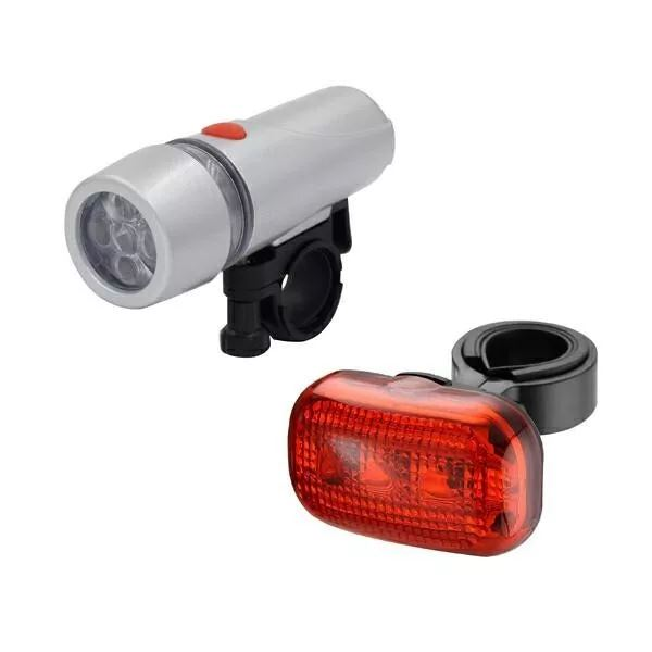 NovaBIK3 kerékpáros első- hátsó LED-es lámpa ezüst (AN68427) (AN68427)