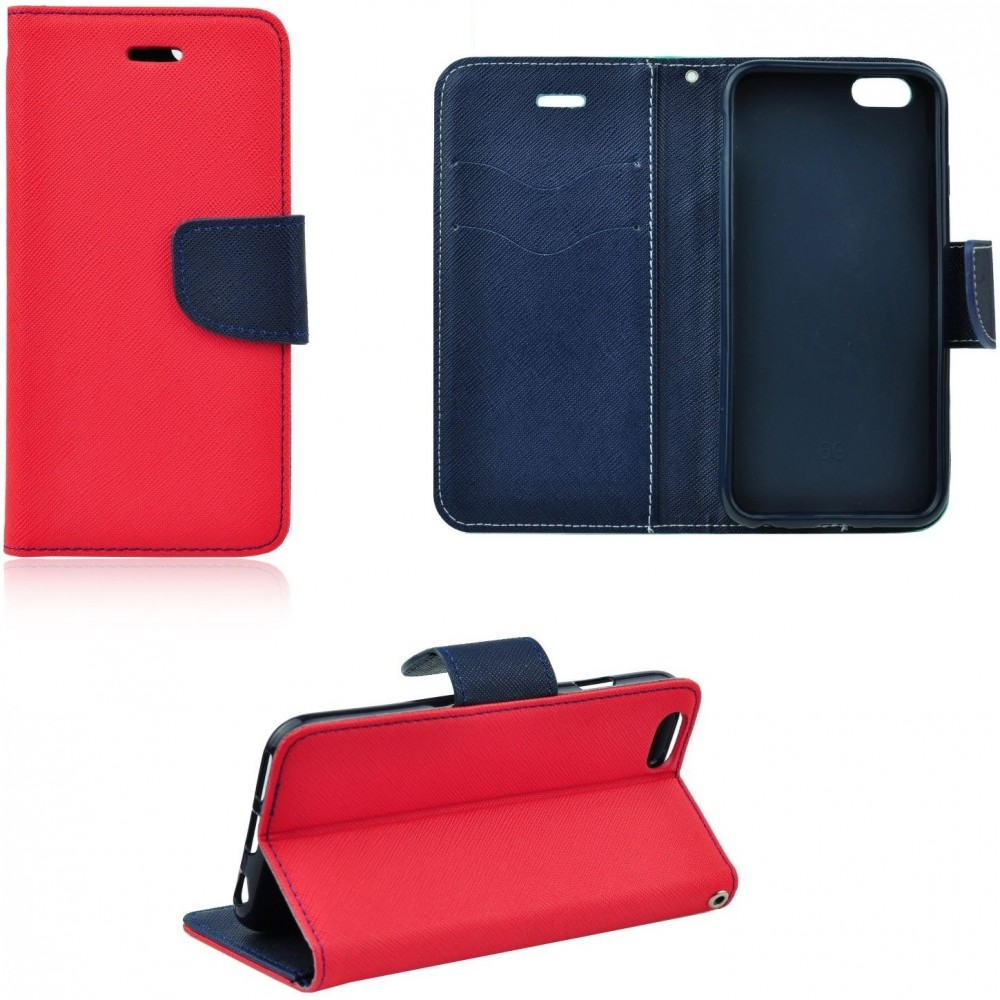 Huawei Mate 30 / 30 5G, Oldalra nyíló tok, stand, Fancy Book, piros (88759)