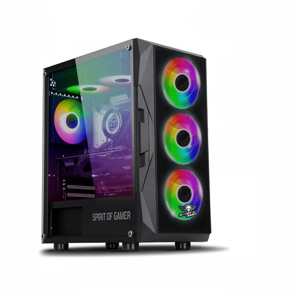 Spirit Of Gamer Rogue 7 táp nélküli ablakos mATX ház fekete (8303RA)