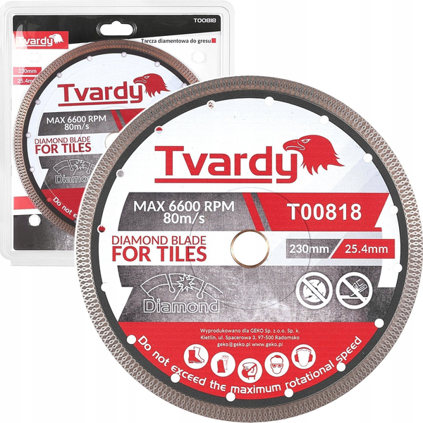 Tvardy Tarcza diamentowa do Gresu 230x10x25.4/22.23mm (25)