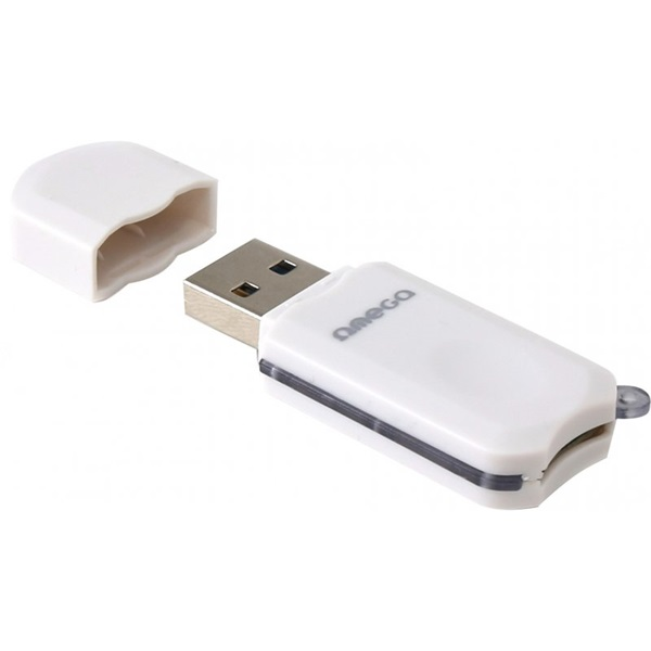 Четец за карти Omega-MKTECH, USB 3.0, Secure Digital, microSD, SDHC, Бял