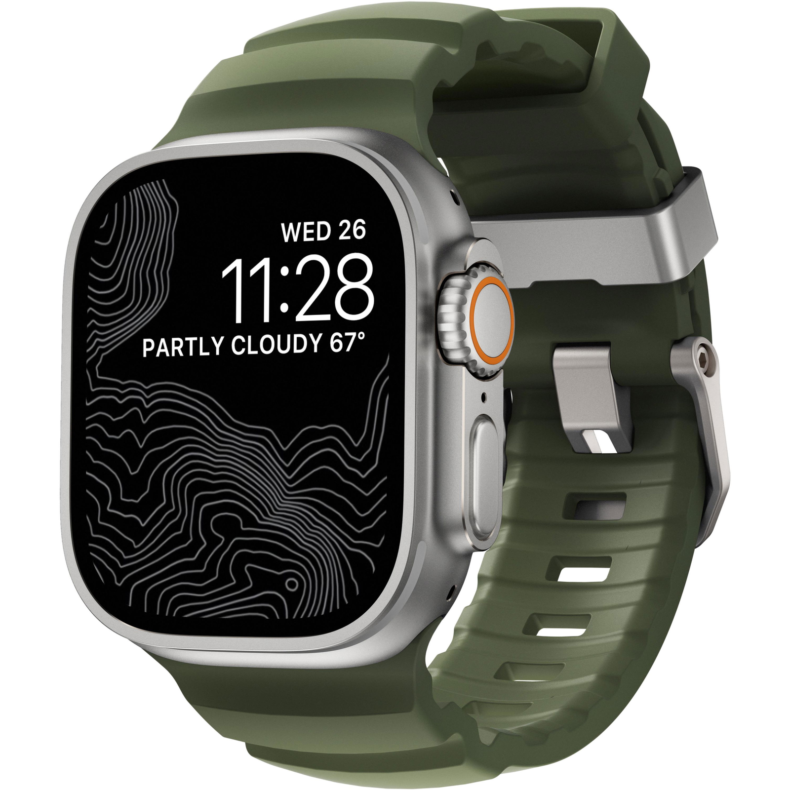 Nomad Rocky Point Band Natural/Forest AW 49/45/44/42 mm (NM014841858)