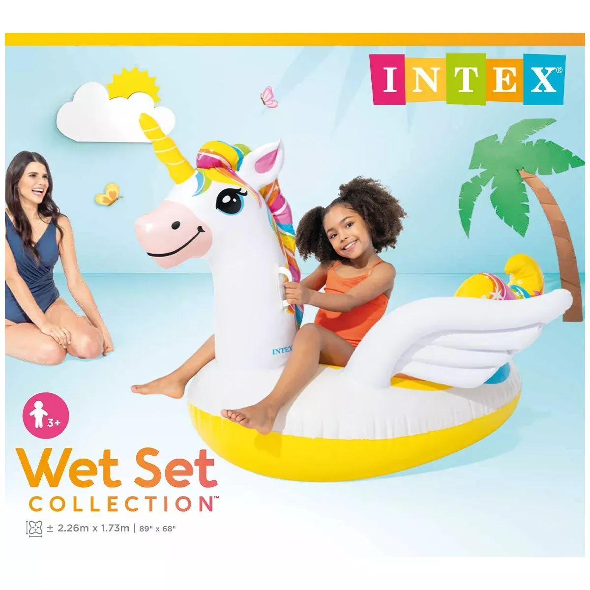 Intex: Unikornis lovagló matrac (226 x 173 cm) (57561NP)