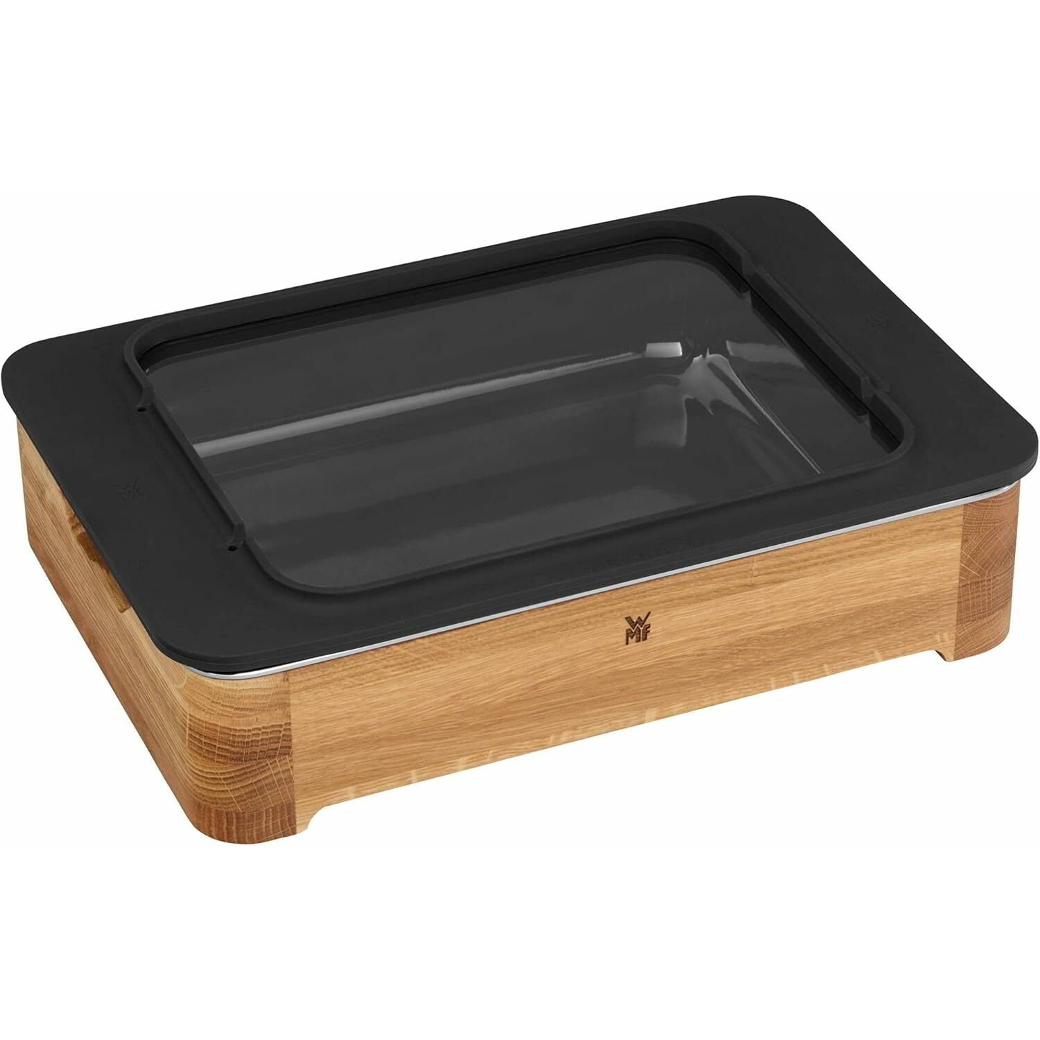 WMF 05.0230.5291 Szögletes Sütőedény fedéllel 36 x 26 x 8 cm - Barna / Fekete (05.0230.5291)