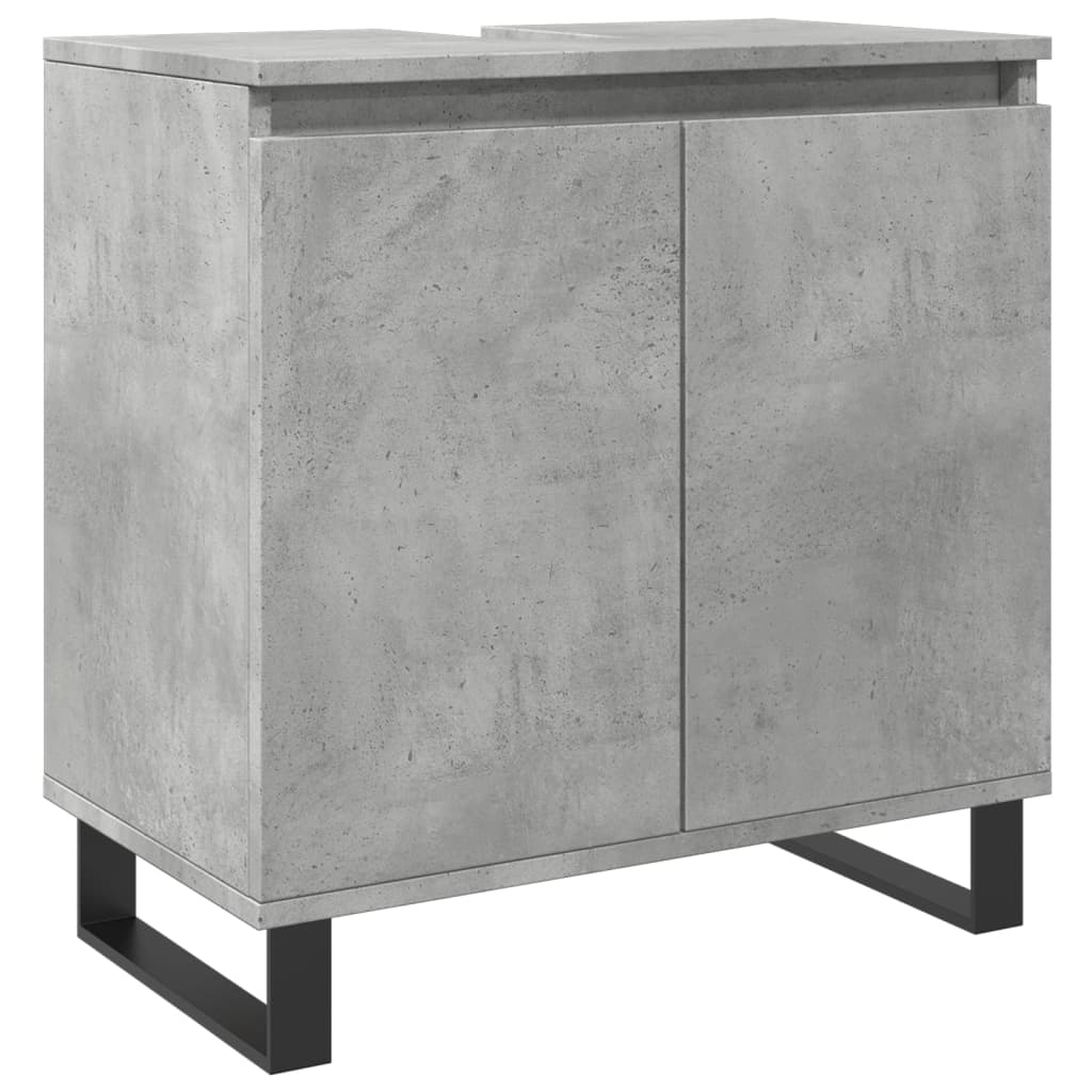 betonszürke szerelt fa fürdőszobaszekrény 58x33x60 cm (857219)