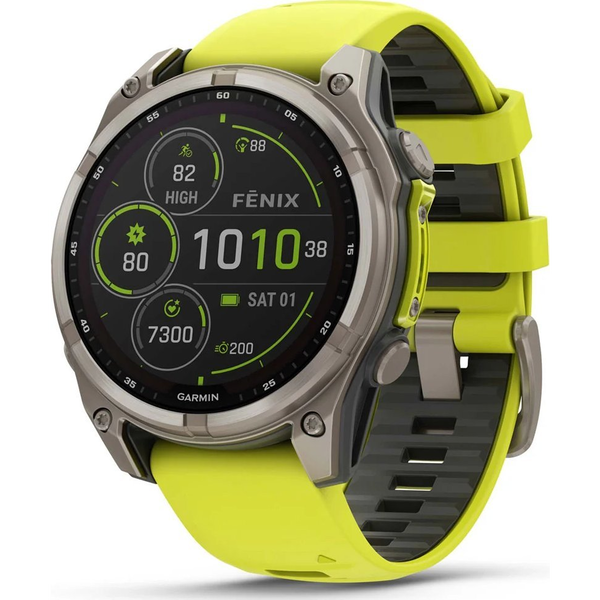 Garmin Fenix 8 Solar Sapphire okosóra 47mm sárga