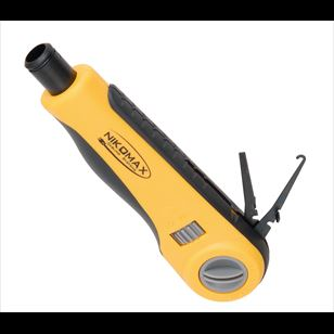 Nikomax Betűző szerszám 66/88/110 típusú sorkapcsokhoz, állítható nyomatékkal és biztonsági pengével (NMC-3640RB)