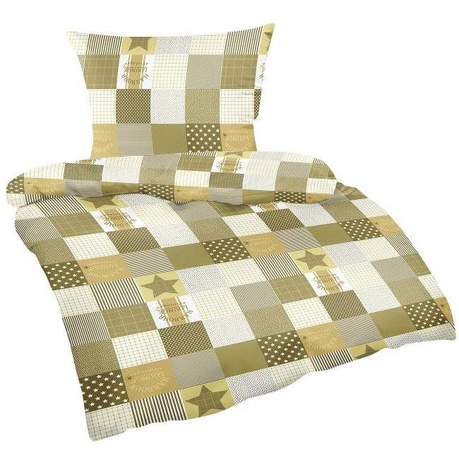 Bellatex krepp - 140×200, 70×90 cm - patchwork, barna (4514)