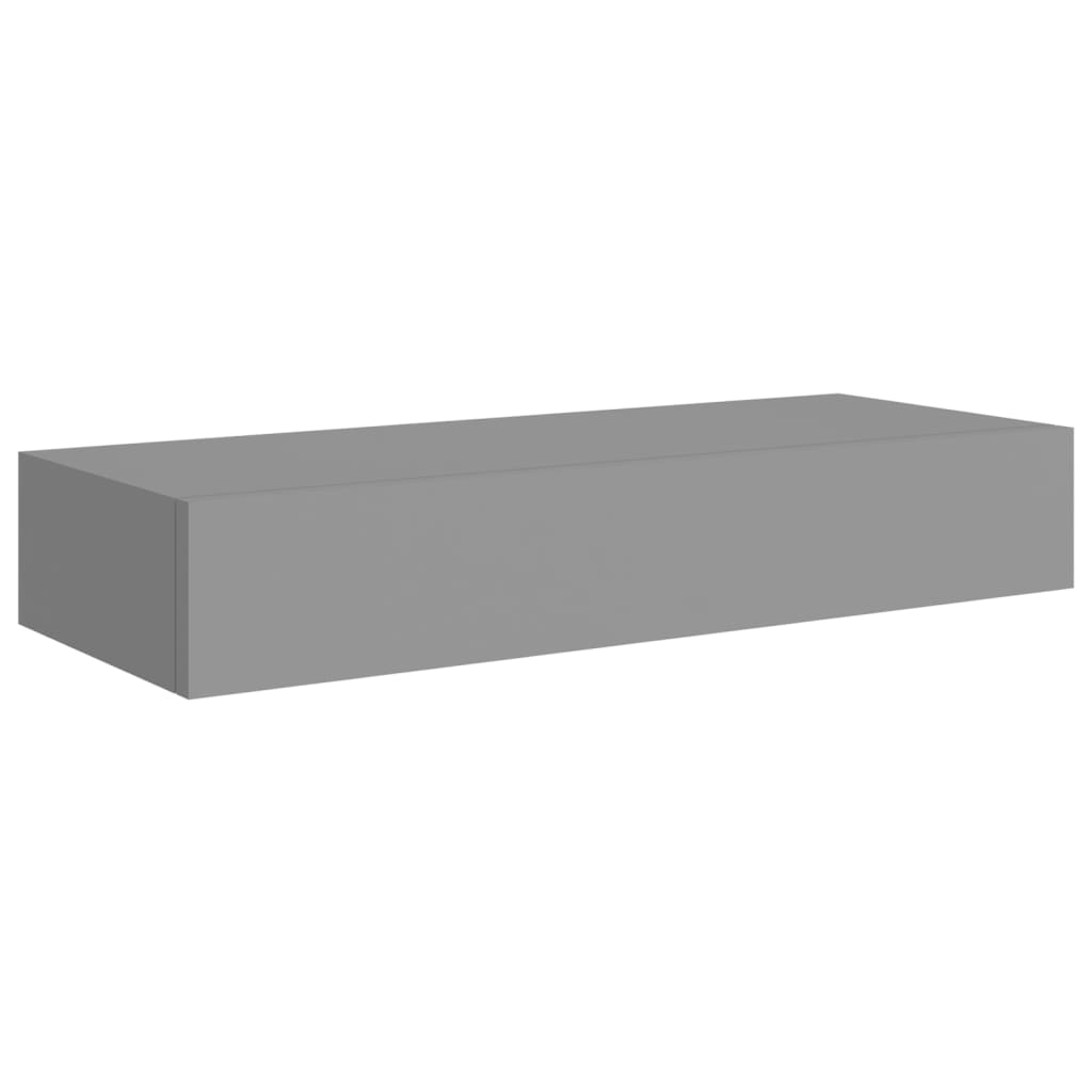 szürke falra szerelhető fiókos polc 60 x 23,5 x 10 cm (330259)
