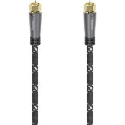 Hama 00205077 koaxial kabel 1,5 m F Sort, Grå