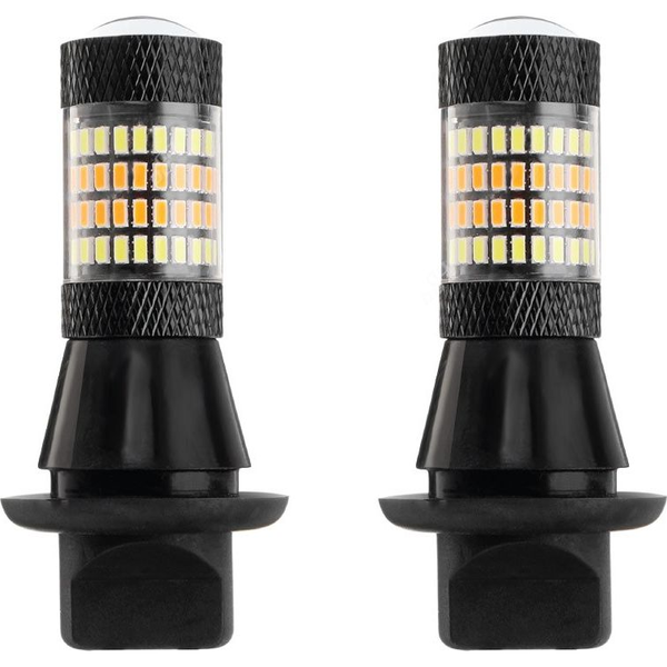  AMiO Żarówki LED AMIO P21W / PY21W BAU15s jako światła do jazdy dziennej LED z kierunkowskazami LED