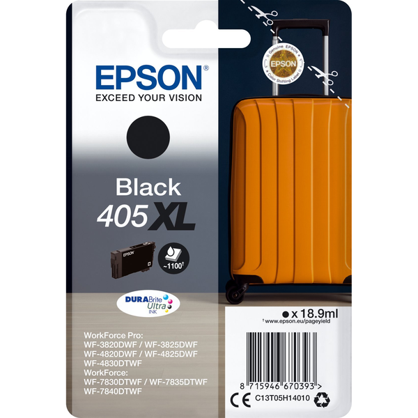 Epson 405XL blækpatron 1 stk Original Højt (XL) udbytte Sort