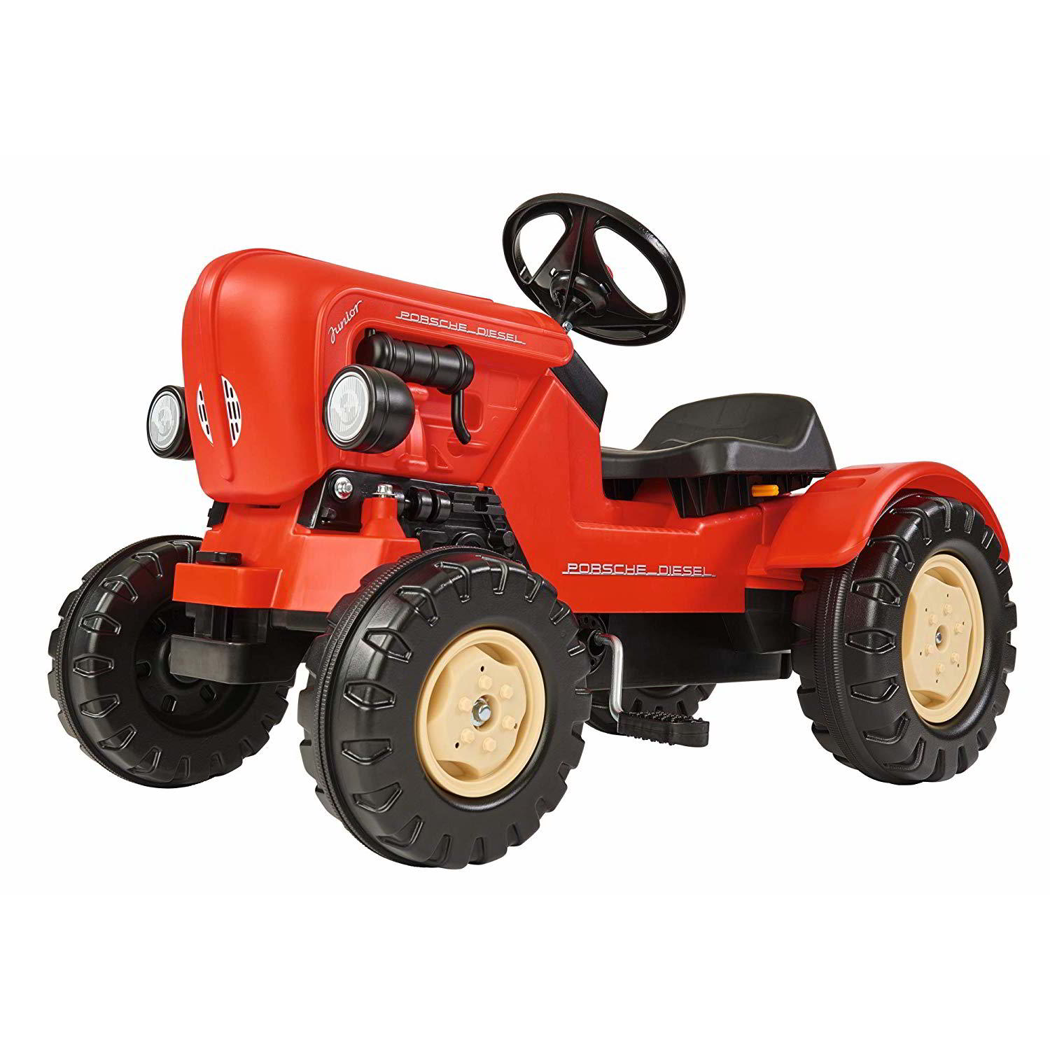 Big Porsche diesel Junior pedálos traktor - Piros (800056560)