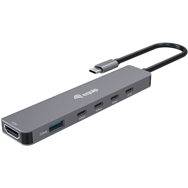 Equip 133500 base & duplicador de portas Com fios USB 3.2 Gen 1 (3.1 Gen 1) Type-C Cinzento