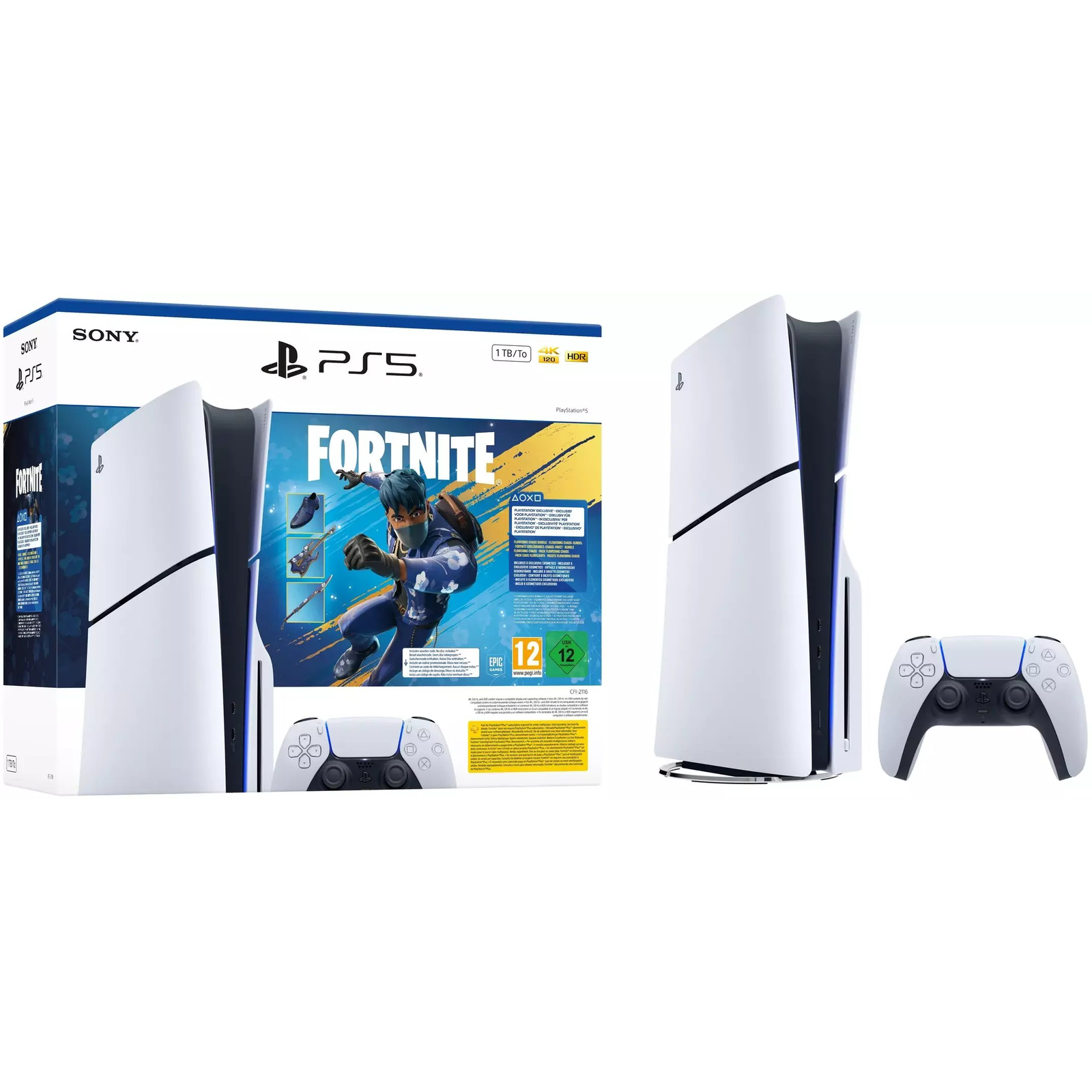 Sony PlayStation 5 - Fortnite Flowering Chaos Bundle 1 TB Wi-Fi Čierna, Biela