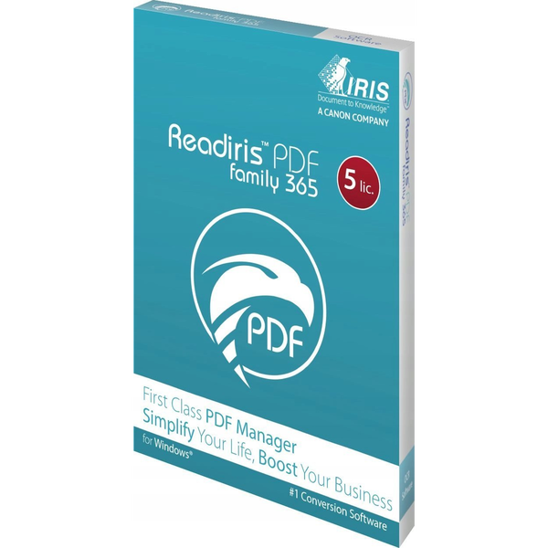 CANON IRIScan Readiris PDF Family 365 - 5lic Win - Box PDF Manager